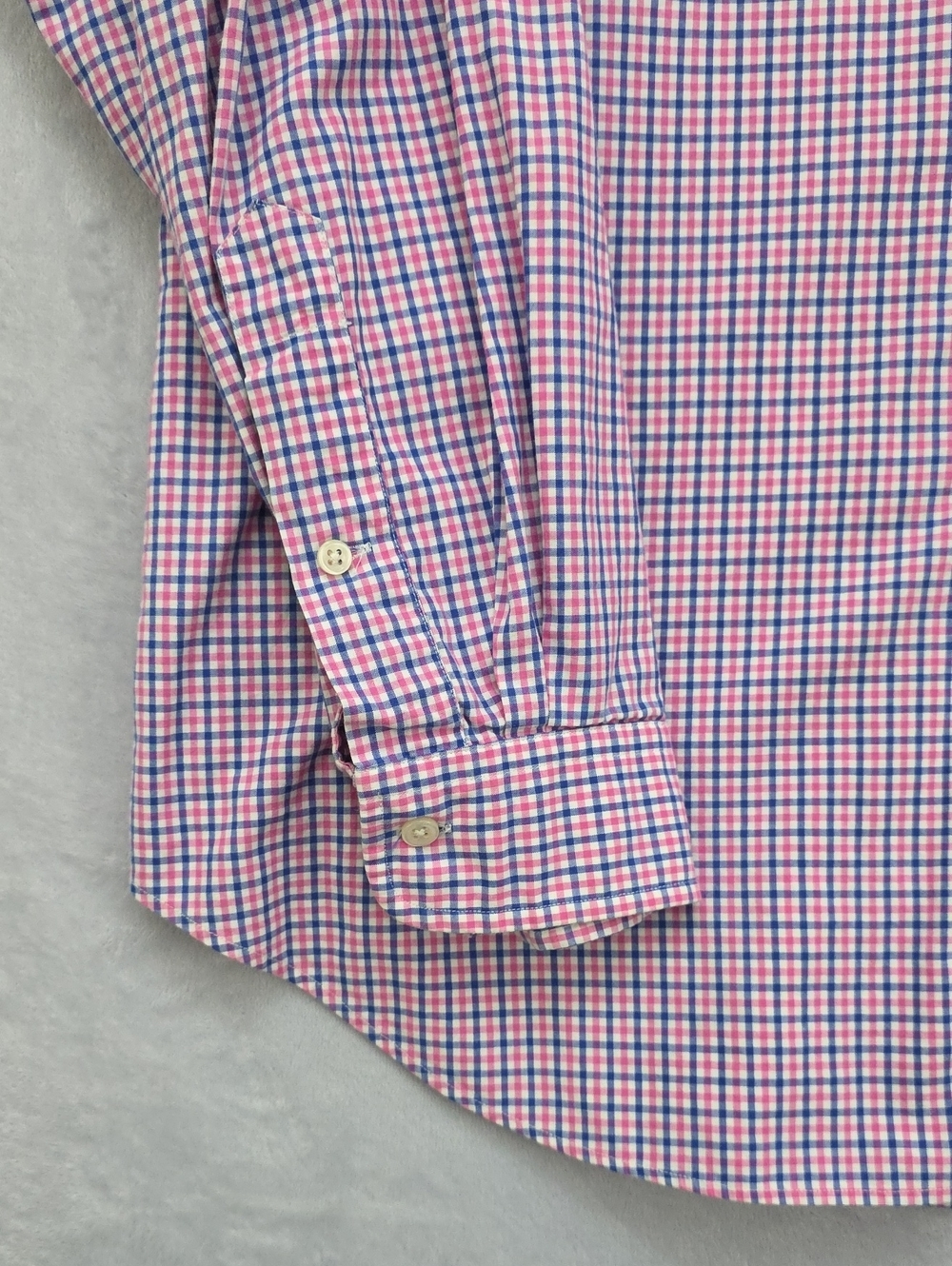 *Ralph Lauren Pink and Blue Check Button-Down Shirt Classic Fit XL - Picture 5 of 8